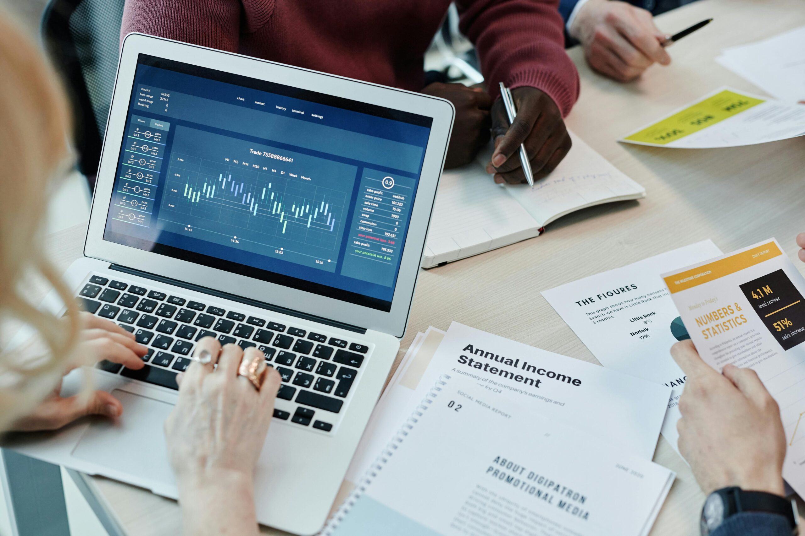 Équipe analyse financière annual income statement statistics consultant business Paris MAC Consulting